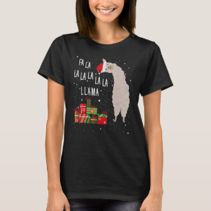 Fa La La Lama  Lama Weihnachten  Frauen Männer Kin T-Shirt