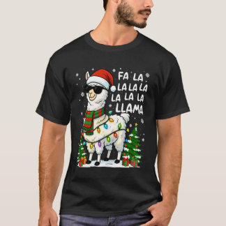 FA La La Lama Lustiges Weihnachts-Shirt Weihnachte T-Shirt