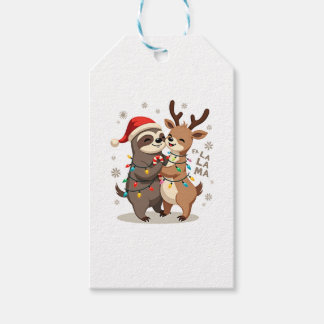 Fa La La Lama Weihnachtsbeleuchtung Faultier Reit  Geschenkanhänger