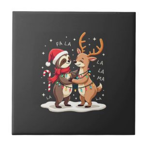Fa La La Lama Weihnachtsbeleuchtung Faultier Reitl Fliese