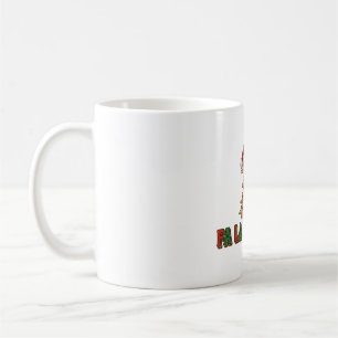 Fa La La Lama Weihnachtstypografie-Kunst Kaffeetasse