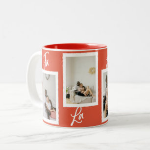 Fa La La Latte Weihnachten Lustige Fotocollage Zweifarbige Tasse