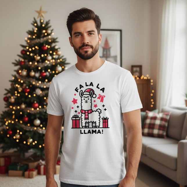 Fa La La Llama Christmas T-Shirt (Von Creator hochgeladen)
