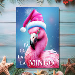 Fa La La Mingo Pink Flamingo Beach Weihnachten Karte<br><div class="desc">Fa La La Mingo Pink Flamingo Beach Weihnachtskarte - Innen Gruß - "Herzliche Wünsche von meinem Urlaubsparadies zu deinem" - Der Gruß kann personalisiert sein,  zu lesen,  wie du willst.</div>