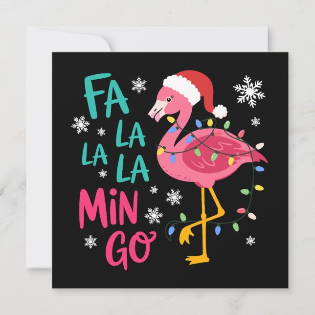 Fa La La Mingo Weihnachten Flamingo Pink Lover (Vorderseite)