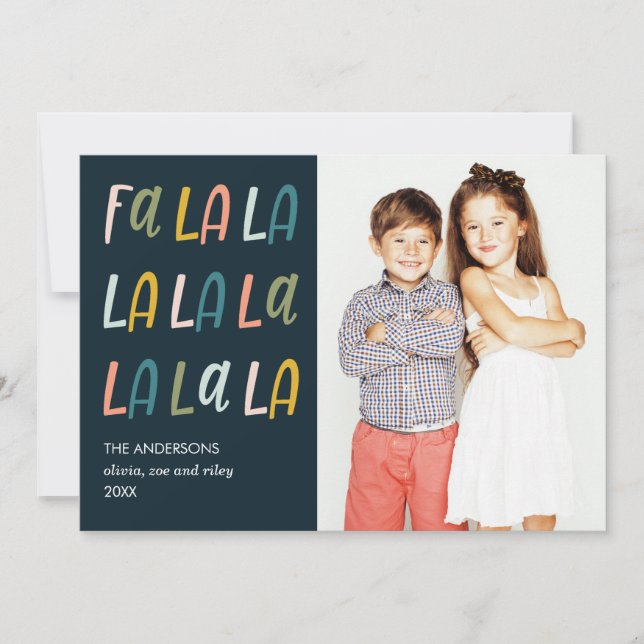 Fa La La | Pastellfarben | Fotokarten für den Urla Karte (Vorderseite)