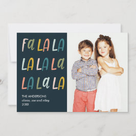 Fa La La | Pastellfarben | Urlaub 3 Fotokarten Karte