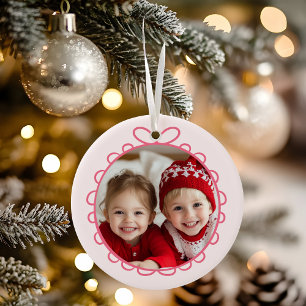 Fa La La Personalisiertes Foto Keramik Ornament