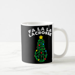 Fa La Lacrosse Lustiges Weihnachts-Lax-Spieler-Tor Kaffeetasse