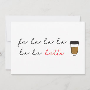 Fa la latte Funny Café d'affaires Carte de vacance