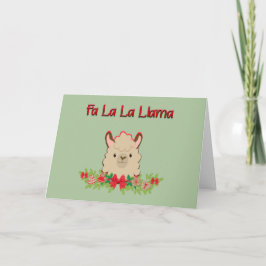 Fa La Llama Feiertagskarte