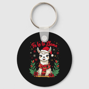 Fa La Llama Funny Llama Weihnachten Alpaca Schlüsselanhänger