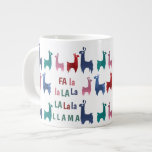 Fa La Llama Jumbo Tasse<br><div class="desc">Feierliche Feiertagsjumbo-Tasse.</div>
