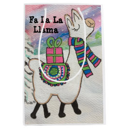 Fa La Llama Niedliches Weihnachten Mittlere Geschenktüte