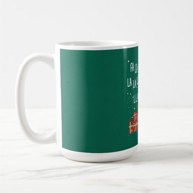 Fa La Llama Shirt - Llama Christmas Kaffeetasse (Links)