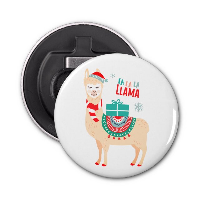 Fa La Llama | Weihnachten Flaschenöffner (Vorderseite)