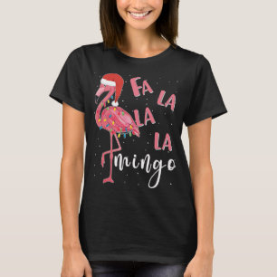 Fa La Mingo Niedlich Flamingo Weihnachtsfeiertag F T-Shirt