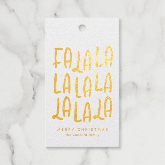 Fa la niedlich personalisiert Frohe Weihnachtsfeie Geschenkanhänger (Vorderseite)