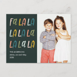 FA LA | Pastellfarben | Niedlicher Urlaub im Foto Postkarte