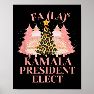 Fa La Pink Christmas Kamala Präsident Elect Hol Poster