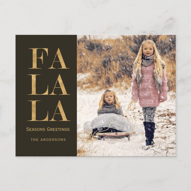 Fa la Rustic Foto Postkarte (Vorderseite)