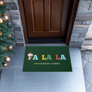 FA LA Santa-Hat Script Typografy Custom Family Fußmatte