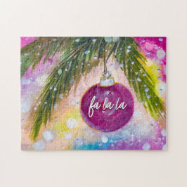 Fa La Watercolor Holiday Ornament (Herausforderung