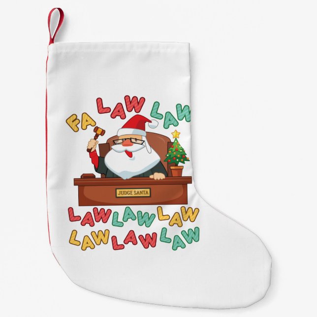 Fa Law Anwalt Weihnachtsmann Kleiner Weihnachtsstrumpf (Vorderseite)