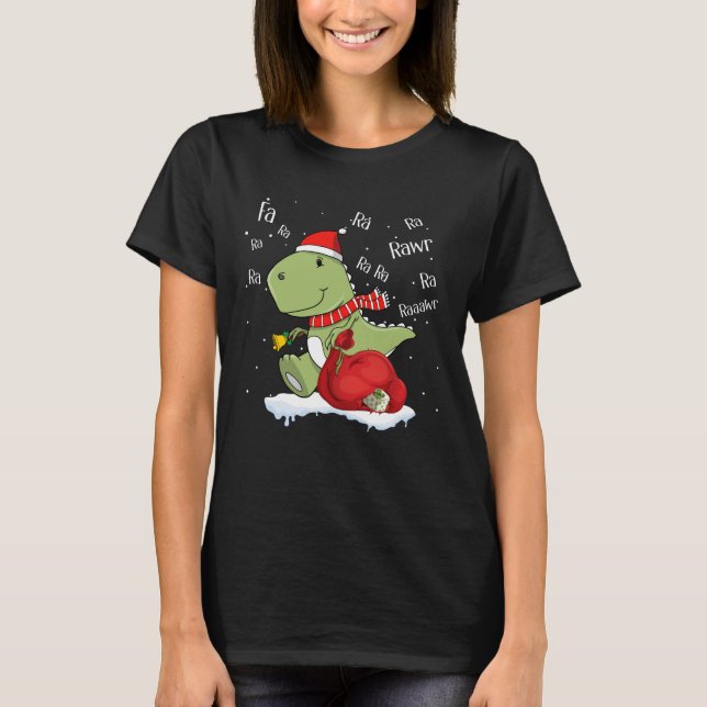 Fa Ra Ra rawre Tree Rex Funny Xmas Geschenk T-Shirt (Vorderseite)