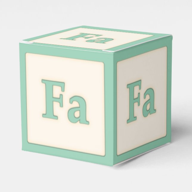 "Fa" Solfeggio Musical Baby Blocks Light Green Geschenkschachtel (Vorderseite)