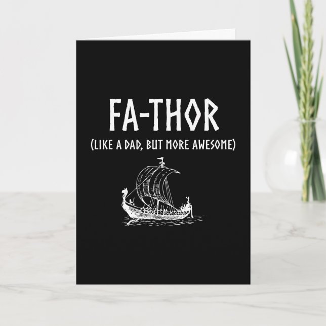 Fa-Thor Funny Vatertag Karte (Vorderseite)