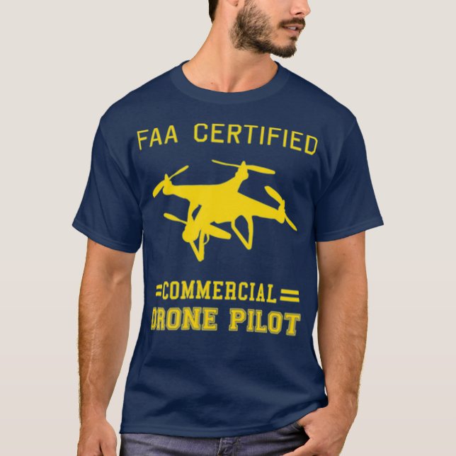 FAA Licensed Commercial UAS Pilot Drone T-Shirt (Vorderseite)