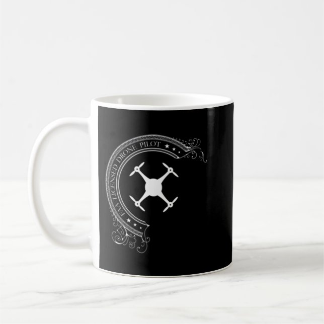 FAA Lizenzierter Teil 107 UAV Quadcopter Drone Pil Kaffeetasse (Links)