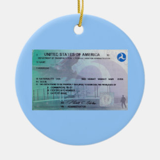 FAA Pilot Keramik Ornament