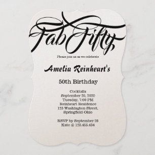 Fab 50 Geburtstagsparty Einladung