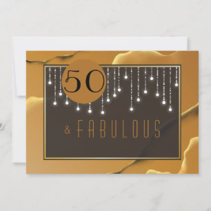 Fab 50e anniversaire Gold Fun Invitation