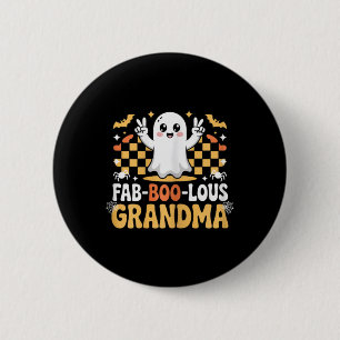 Fab-boo-laue Oma Niedlich Ghost Halloween-Mama Button