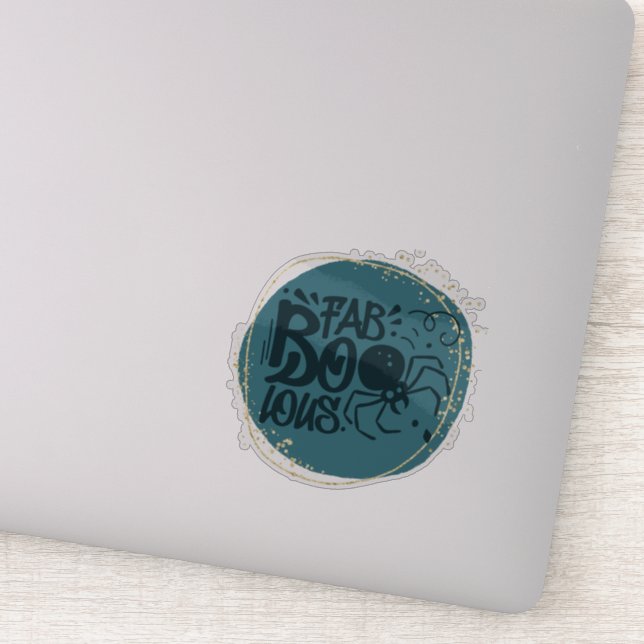 Fab...Boo...Lous..Fun Halloween-Zitat-Sticker Aufkleber (Detail)