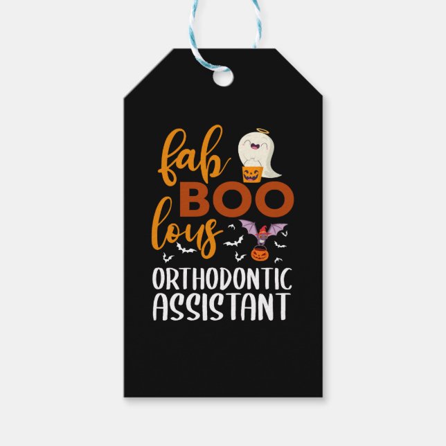 Fab Boo Lous Orthodontic Assistent Halloween Geschenkanhänger (Vorderseite)