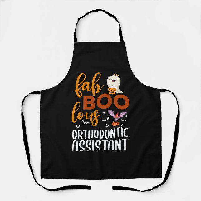 Fab Boo Lous Orthodontic Assistent Halloween Schürze (Vorderseite)
