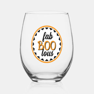 Fab Boo Lous Personalisierte Halloween-Partygesche Weinglas Ohne Stiel