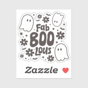 Fab-boo-lous Retro Groovy Halloween Aufkleber