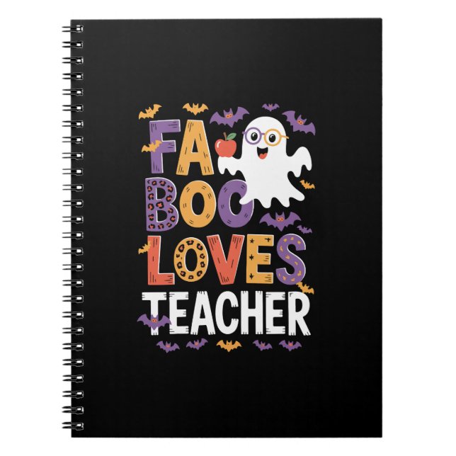 Fab Boo Lous Retro Halloween Notizblock (Vorderseite)