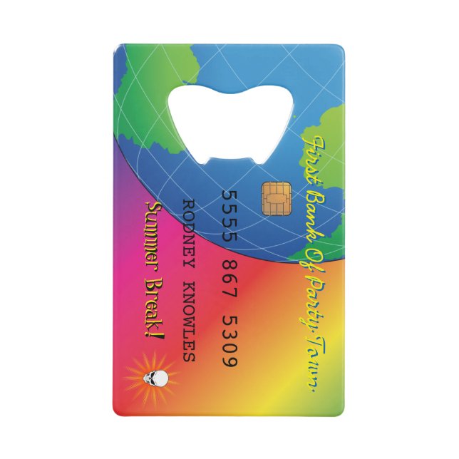 Fab Credit Card Sommerpause Geldbeutel Flaschenöffner (Vorderseite)
