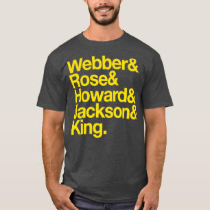 Fab Five Basketball Gelb T-Shirt