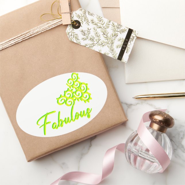 Fab Iz als Fab Duz Ovaler Aufkleber (Schenken)