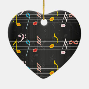 Fab Musiknoten auf Schwarzem Keramikornament