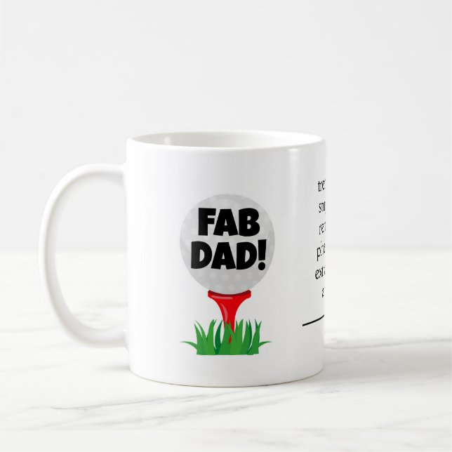 "FAB PAD !" Fête des pères de café Mug pour papa g (Gauche)