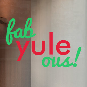 Fab Weihnachten Ous   Fabulous Christmas Stylish F Fensteraufkleber
