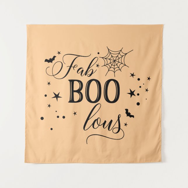 FabBOOlous Halloween orange Backdrop party  Wandteppich (Vorderseite)